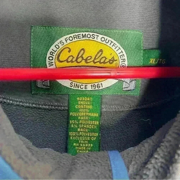 Cabelas Blue/gray fleece lined,rain resistant, wind block, medium weight SZ-XL - Picture 7 of 8